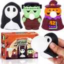 ArtCreativity Halloween Spit Bubble Squeeze Toys - Set of 12 Squeeze Toys - Squishy Stress Toys That Blow Bubbles When Squeezed - Non-Candy Goodie Bag Stuffers for Kids