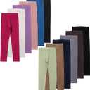 12 Pack Girls Dance Leggings for Toddler High Waisted Pants Kids Soft School Wearing