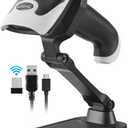 Barcode Scanner Bluetooth, Wireless Barcode Reader with Stand 3 in 1 Bluetooth & 2.4G Wireless & USB Wired Connection Handheld 1D&2D&PDF417 QR Code Scanner Data Matrix Bar Code Scanners (2D Bluetooth - BW1)