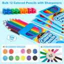 V-Opitos 168 Count Colored Pencils for Kids, 14 Pack Bulk Colored Pencils in 12 Colors with Sharpener, Pre-sharpened Coloring Pencils, Ideal School Supplies & Classroom Prizes, Kids Party Favor
