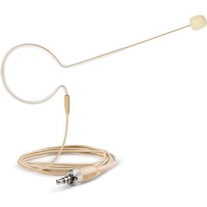 Headset Headworn Microphone - 3.5mm Screw Lock Head Microphone for Sennheiser Wireless System & Bodypack Transmitter  Beige Single Earhook Omnidirectional Headset Head Mic