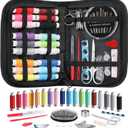 Coquimbo Sewing Kit Mothers Day Gifts for Mom Grandma Women Wife Teen Girls Beginner Traveler, Portable Sewing Supplies Accessories Contains Thread, Needles, Scissors, Dorm Room Essentials (Black)