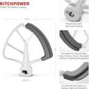 KITCHPOWER 4.5-5 Quart Flex Edge Beater for KitchenAid Tilt-Head Stand Mixers White