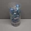 Sea Team Shatterproof Clear Plastic Christmas Ball Ornaments Decorative Xmas Balls Baubles Set with Stuffed Delicate Decorations (70mm/2.76 inch 24-Pack, Babyblue)