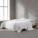 Calvin Klein - Queen Blanket, Soft Cotton Home Decor, Honeycomb Weave Bedding (Honeycomb Cotton White, Queen)