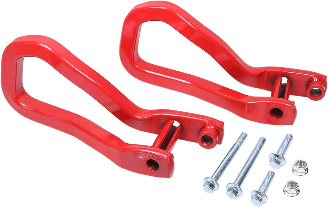 Front Tow Hook Replacement for GMC Sierra Chevy Silverado 1500 2019-2026 in Red Car Tow Hook Ring Front Lower Bumper Trailer Ring Steel Alloy 84280203