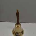 Large & Heavy Solid Brass Loud Hand Call Bell for Weddings, Christmas, School 11"(H) 5"(D) Polished Brass By The Metal Magician