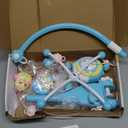 Baby Musical Crib Mobile with Timing Function Projector Lights,Stand-Along Rattles and 150 Melodies Music Box with Remote Control for Newborn 0-24 Months (Blue)