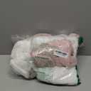 4 Pack Pink Christmas Stockings 18 Inch, Pink and White Christmas Stockings with Name Tags, White Plain Xmas Hanging Stockings for Holiday Tree Ornaments Party Decorations Indoor Women Girls