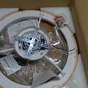 20'' Low Profile Ceiling Fans with Lights Modern Flush Mount Wood Ceiling Fan and Remote Dimmable LED