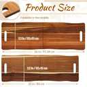 FoldTier Large Acacia Charcuterie Board with Handles 36 x 12 Inch Christmas Extra Large Wood Foldable Serving Tray Rectangular Appetizers Cheese Food Meat Board for New Home Party Housewarming Gifts