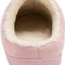 NewDenBer Women's Cozy Memory Foam Slippers Soft Fleece Lined Slip on Indoor Outdoor House Shoes (M)