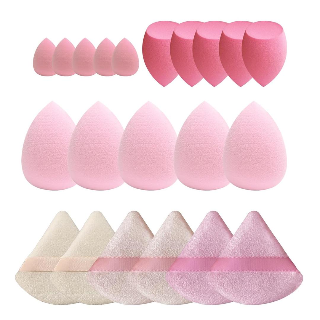 21 pcs Beauty blender Makeup Sponge Bulk:Blender Sponges 21 Pcs for Liquid, Cream, and Powder, Multi-colored Pink make up sponges for foundation