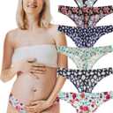KUKU PANDA No Show Thongs for Women Ladies Comfortable Maternity Panties Seamless Underwear Set Athletic Workout Variety Pack (XS)