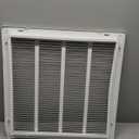 20"x20" Steel AIR Return Filter Grille, OPENABLE FACE, White & PAINTABLE