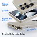 CASEKOO Patented 360 Spin Magnetic Stand for Samsung Galaxy S25 Ultra Case [18FT Military Drop Protection] [Compatible with MagSafe] Translucent Slim S25 Ultra Case 6.9'' 2025, Translucent White