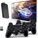 Retro Console, Wireless Retro Game Console, Plug & Play Video TV Game with 24600+ Built-in Games, 4K HD Output, and 2.4GHz Wireless Controller, 9 Classic Emulators Deep Black