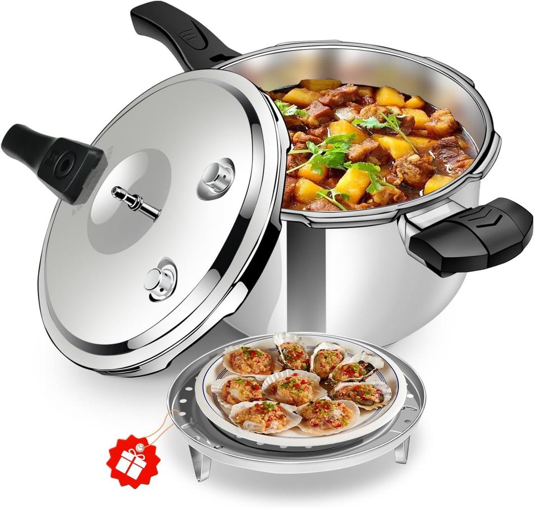 4.22QT Small Stainless Steel Pressure Cooker, Premium Quality, Quick Cooking, Heavy Duty Construction, Safe Lock Design,olla de presion,para cocinar,instant pot