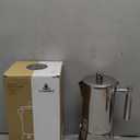 Stovetop Espresso Maker, 12Cup 17.5 oz Moka Pot, Stainless Steel Cuban and Italian Coffee Maker for Cafetera Cubana, Greca De Cafe Induction Stovetop Compatible, Coffee Gift for Home Travel (Silver)