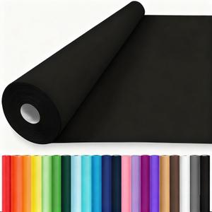 Vanhench 36" x 2520" (210') Black Wrapping Paper, Art Construction Paper for Gifts, Birthday, Bouquet Flower & Poster Bulletin Board, 80GSM (55lb)