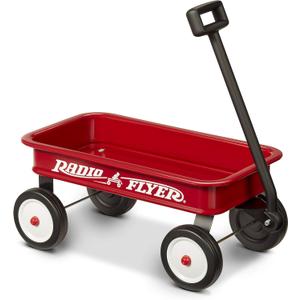 Radio Flyer Mini Classic Red Wagon for Kids, 16.5" Toy Wagon For Kids Aged 1.5+, Play-Size Version of the Classic, Durable Rolling Wheels & Steel Body, Working Handle, For Toys, Crafts & Gift Displays
