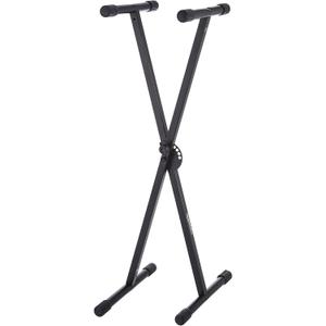 Amazon Basics Keyboard and Piano Stand, Adjustable Height, Portable Single-X-Shape, Stable Steel Construction, Black