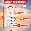 4FT/6FT/10FT/15FT Cable Locks with Combination 1/8 inch Security Cable with Loops for Fence Luggage Gym Locker Cabinet