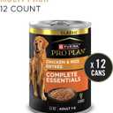 Purina Pro Plan Complete Essentials Classic Pate Dog Food, Chicken and Rice Entre - (Pack of 12) 13 oz. Cans (EXP 03/01/28)