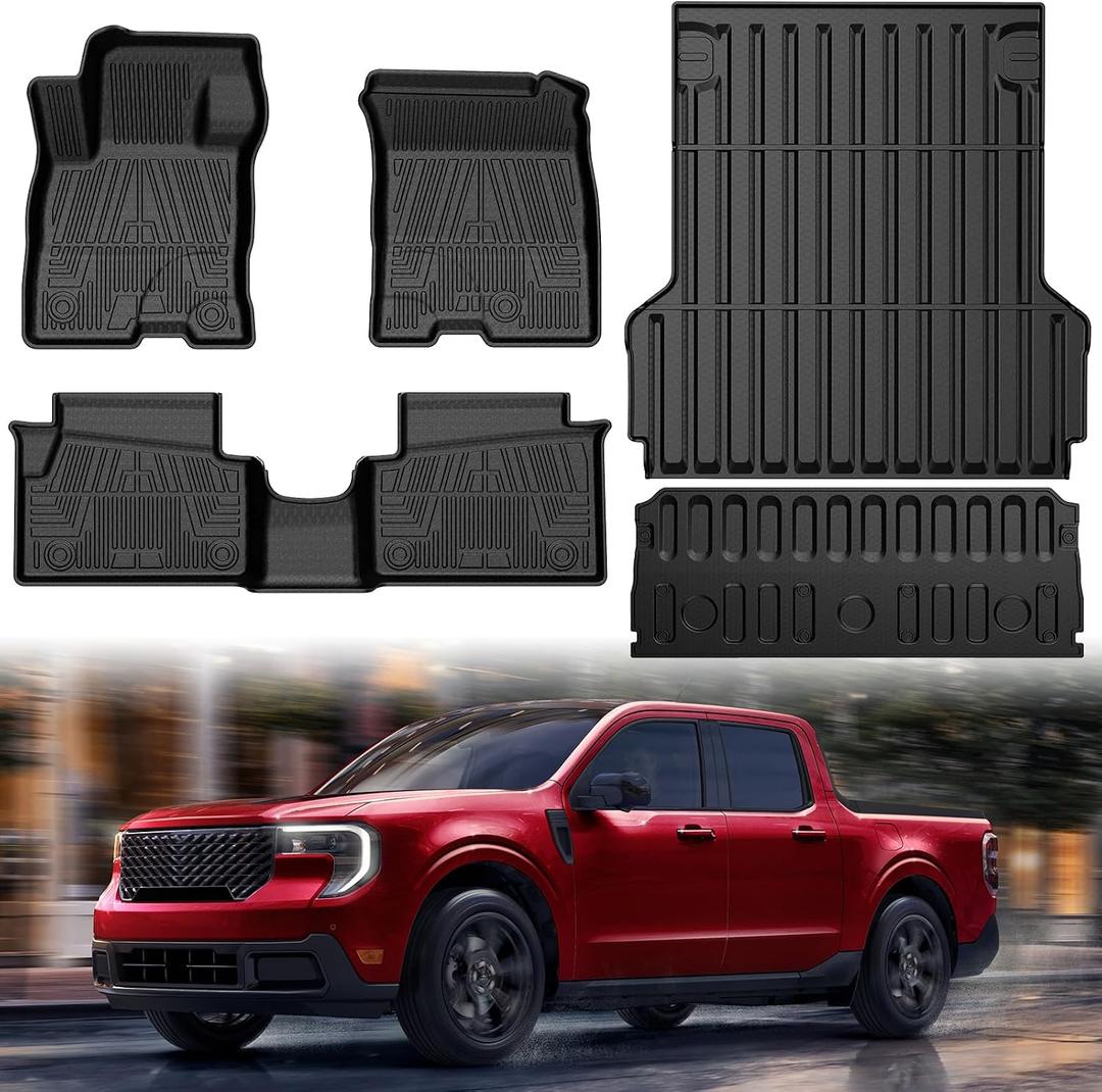 Floor Mat & Bed Mat for Ford Maverick 2022-2026(Only Hybrid) (4.5FT)