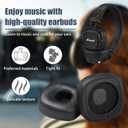 INF Replacement Earpads Cushions Compatible with Marshall Major IV On-Ear Headphone, 1 Pair Protein Leather Ear Pads with Soft Memory Foam, Noise Isolating Earpads(Black)