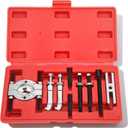 Bearing Separator and Puller Set, 9 Pieces Portable Bearing Puller Kit Heavy Duty Bearings Splitter Tool Kit with Red Case