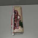 GMOEGEFT Burlap Advent Calendar 2025 Countdown to Christmas with Truck Applique Hanging Xmas Home Wall Fabric Decoration