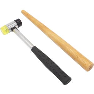 NIUPIKA Jewelers Rubber Hammer Mallet with Wood Ring Mandrel Sizer Sizing Adjuster Ring Shaper Repair Tools Jewelry Making Kit