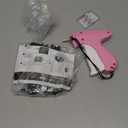 Stitch Gun for Clothing, Stitchy Gun Quick Clothes Fixer, Dress Tagging Gun-Includes 2,000 Black Fasteners & 2,000 White Fasteners & 6 Needles (Rose Red/White)