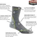 Darn Tough Men's Light Hiker Micro Crew Lightweight Hiking Socks (Style 1972) (Gray, M) 8-9.5
