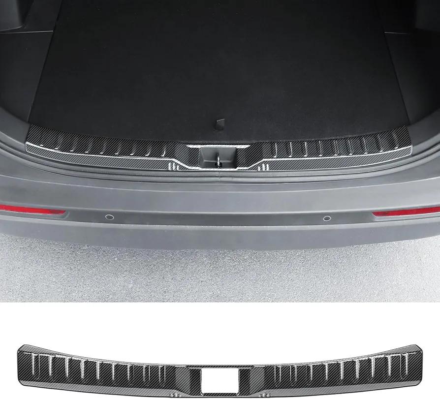 Interior Rear Bumper Protector for Toyota RAV4 2025 2024 2023 2022 2021 2020 2019 Accessories Stainless Steel Rear Bumper Guard Trunk Sill Protector (Carbon Fiber)