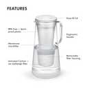 LifeStraw Home Water Filter Pitcher, 10-Cup, Seafoam, BPA Free Designed for Everyday Protection Against Bacteria, parasites, microplastics, Lead, Mercury, PFAS and a Variety of Chemicals