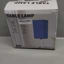 Table Lamp for Bedroom set of 2,3-Color Bedside Lamps with Pull Chain Table Lamps for Nightstand with AC Outlets,Small Night Light Lamps with 2 Bulbs Lamps for Living Room Kids Room Office DecorBlue (15inch)