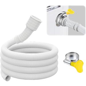 Portable Dehumidifier Drain Hose with Cuttable Rubber Adapter and Clamp,Flexible Universal AC and Dehumidifier Replacement Hose Kit (13FT)