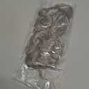 SARLA 2PCS Messy Hair Bun Hair Pieces Wavy Curly Synthetic Updo Fake Scrunchies Ponytail Extension for Women Polar Silver