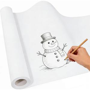 Shinok White Kraft Paper Roll for Art Craft 15 x 512 in White Wrapping Paper for Gift, Easel Paper roll for Kids Drawing Painting, Bulletin Board Poster Banner Paper