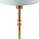 UMEXUS Cordless Lamp Rechargeable Table Lamps, 5000mAh Battery Operated Lights, 3 Level Brightness Dimmable, Portable Night Bedside Light for Patio, Restaurant, Dining, Fabric Shade, Antique Brass