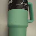 Stainless Steel Versa Cup with Straw- Aqua Insulated, Durable Drinkware for Cold & Hot Beverages, Travel & Everyday Use 40 Oz