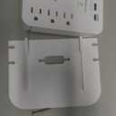 Wall Outlet Extender with Surge Protector, PD 30W USB-C Charger, 6 AC Outlets, Shelf, 2 USB & USB C Charging Ports - Home & Dorm Plug Expander