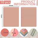 10 Packs 8.5 x 11 inch Top Spiral Notebook with 3 Hole Punched Legal Pads 40 Sheets College Ruled Notepad Hard Cardboard Paper Wirebound Pads for Business School Office Home Supplies (Retro)