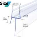 Shower Door Bottom Seal,2 PCS 3/8" X 36"