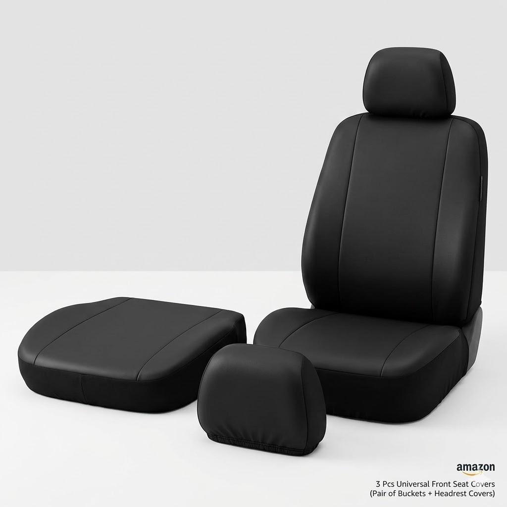 Car Seat Covers Black Set of 3