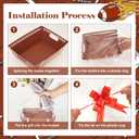 24 Set Footballs Party Baskets for Gifts Empty with Cellophane Basket Bows Football Senior Night Market Tray Cardboard Basket to Fill for Sports Party Favors Holiday Gifts Packaging