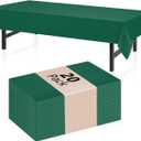 20 Pack Dark Green Rectangle Plastic Tablecloth, 54"x 108" Disposable Table Cloth Party Table Cover, Plastic Table Cloth for Birthday Wedding Party
