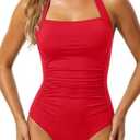 Tempt Me Women One Piece Swimsuits Tummy Control Bathing Suits Push up Full Coverage Swimwear, XS